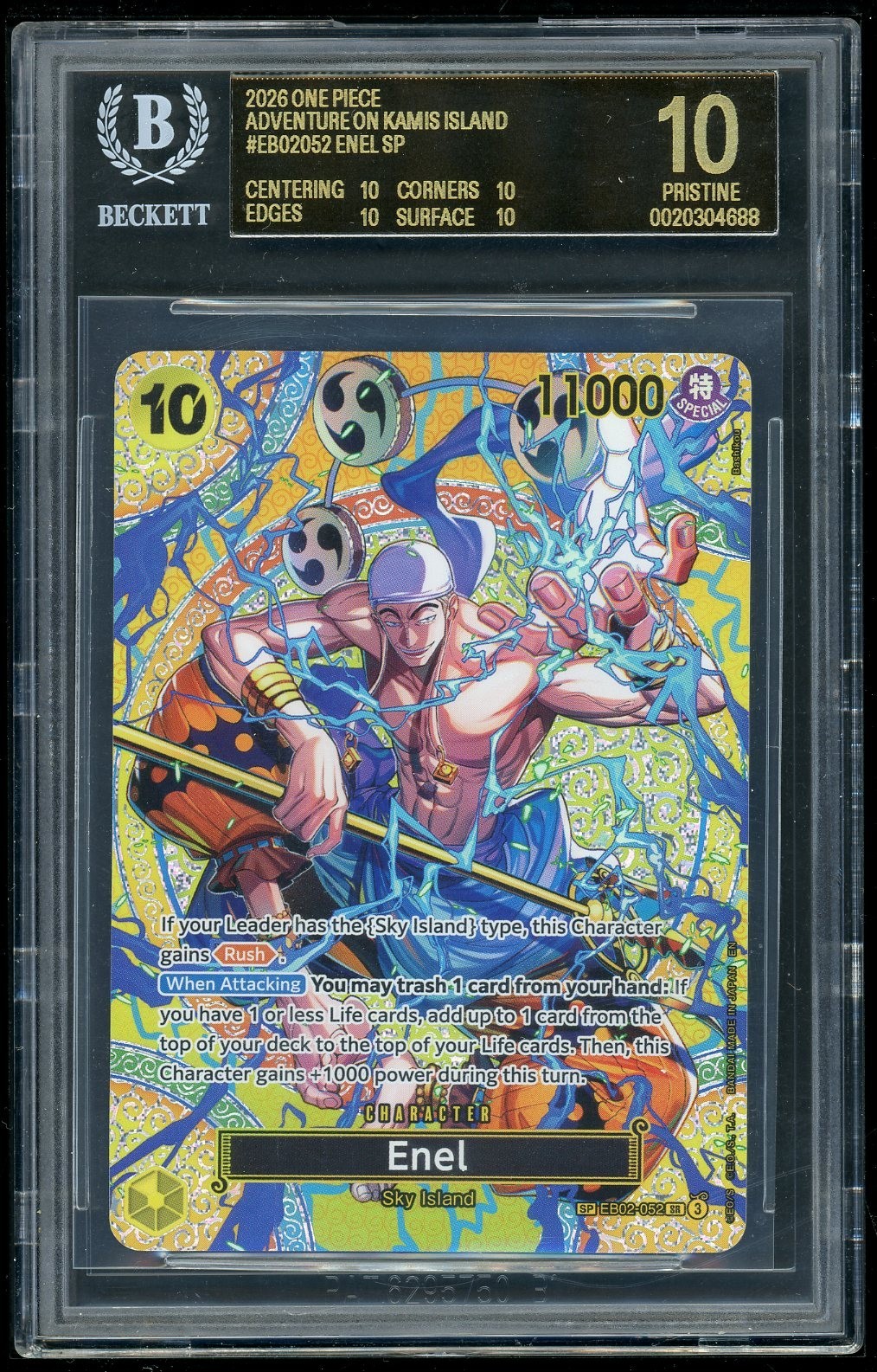2026 One Piece Enel SP Adventures on KAMI's Island BGS 10 Black Label *POP 14*