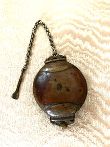 Mystery Antique Powder Holder w/Paddle Scraper