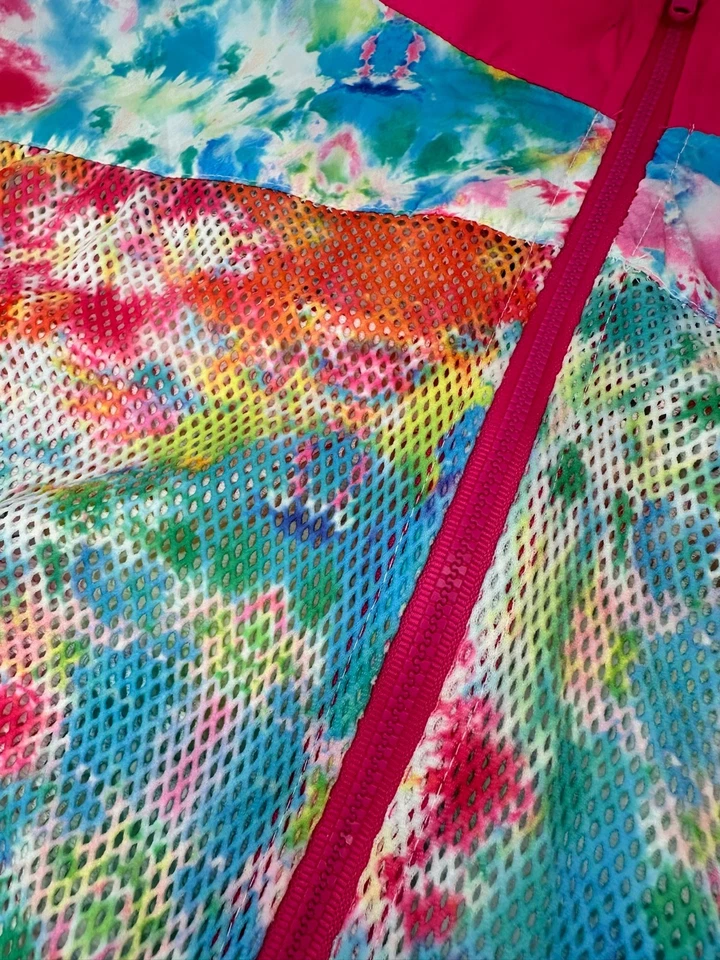 RedFox Neón Tie Dye Cortavientos Conjunto L Nuevo Años 80 Retro Hip Hop Playa Conjunto Foto 3 de 4