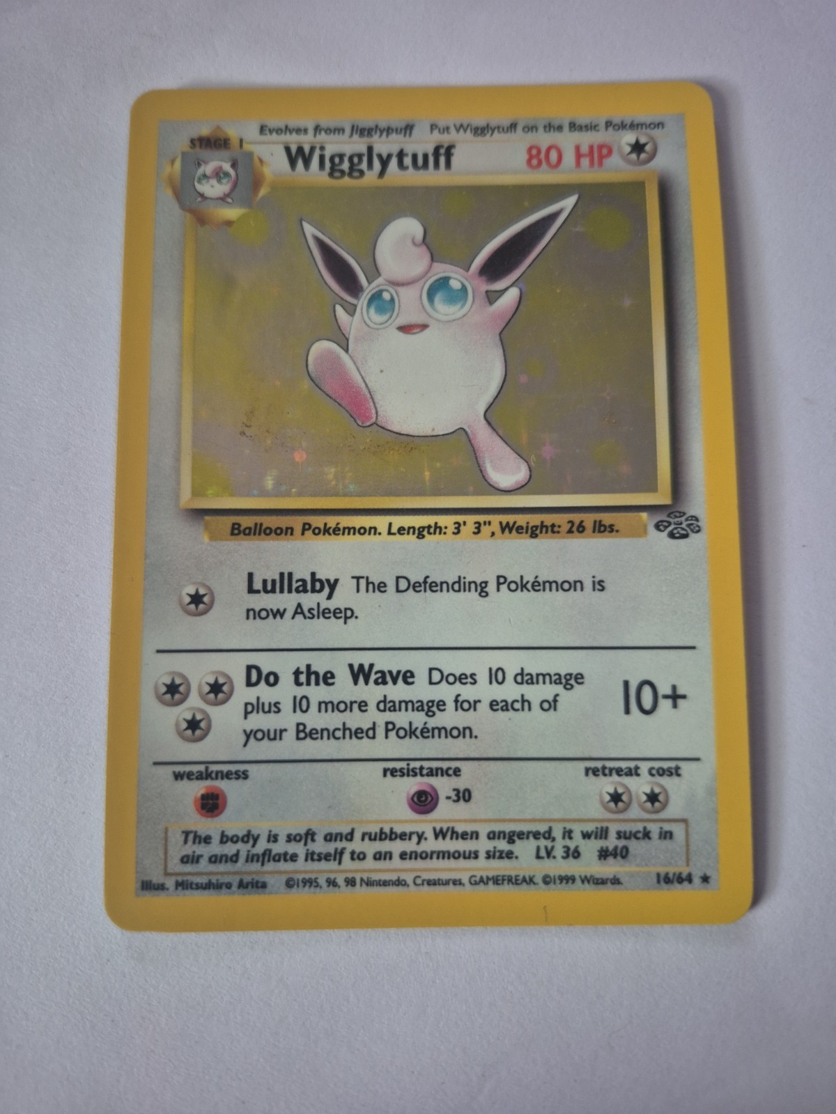 Pokémon TCG English  Wigglytuff 16/64 Jungle Holo 