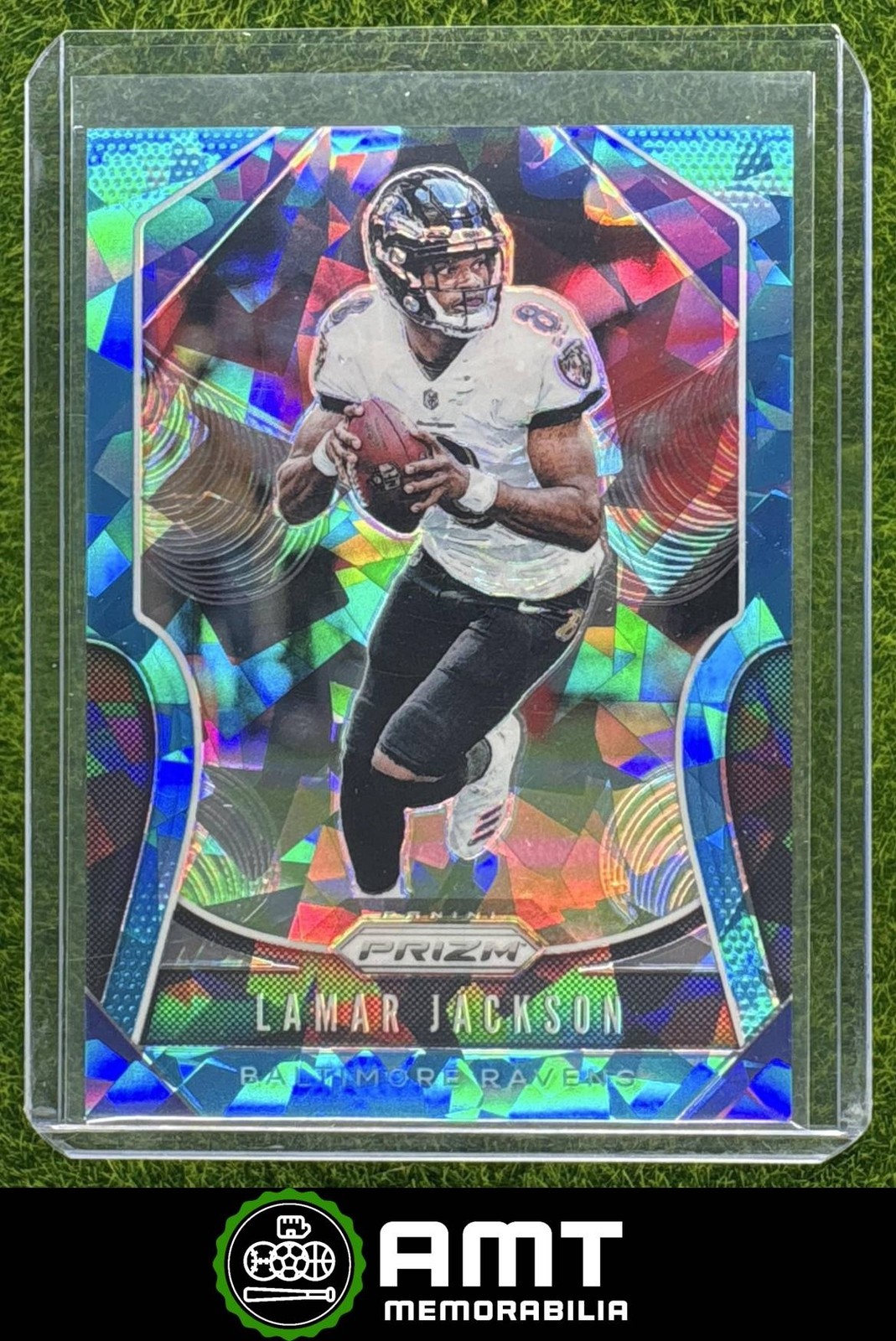 Lamar Jackson 2019 Panini Prizm Blue Ice 27/99 Baltimore Ravens #71