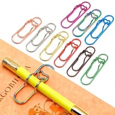 Pen Holder Clip Packs Pen Clips for Notebook, Colorful Metal Pencil Holder in 9