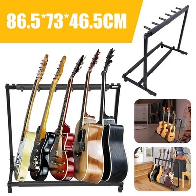 5-fach Gitarrenständer für E-Gitarre Bassgitarre Universal Bassständer Halterung