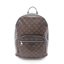 LOUIS VUITTON Josh Monogram Macassar Backpack PVC Leather Brown Black #RC2095