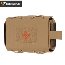 IDOGEAR Tactical Medical Pouch Detachable First Aid Kit Laser Cut MOLLE Gear BK