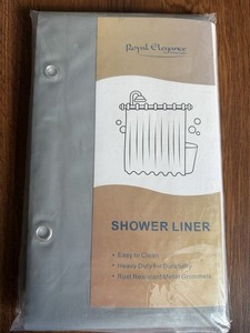 Royal Elegance By Elaine Karen Shower Curtain Liner 72" x 72" Grey