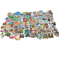 90 pc Sticker Lot Beach Travel Summer Surf Tropical Vacation Coastal Gift