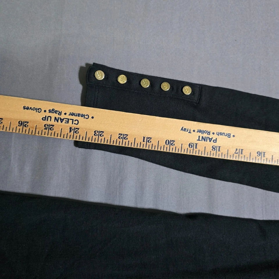 Vestido midi LRL RALPH LAUREN etiqueta preta gola redonda costela fina elástica 10 bunda dourada - Imagem 2 de 4