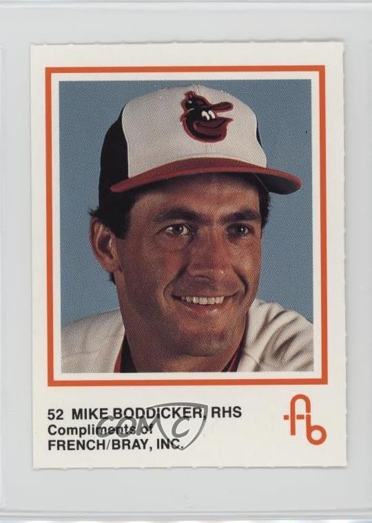1988 French/Bray Baltimore Orioles Mike Boddicker #52 0q3