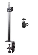 Camera Desk Mount with C Clamp, 18"-23" Adjustable Desktop 18" - 29", black