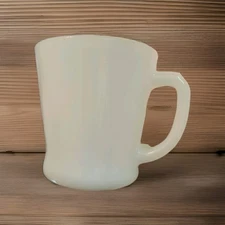 Vintage Fire King Milk Glass Mug Cup D Handle