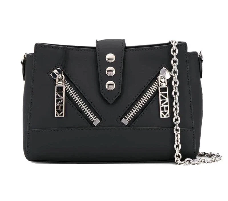 KENZO Paris - Mini Kalifornia Shoulder Bag - Black Leather