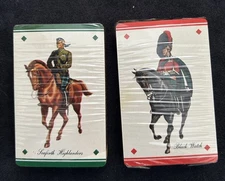 2 DECKS OF CARDS. REGIMENTALS   BLACK WATCH AND SEAFORTH HIGHLANDERS UNOPENED