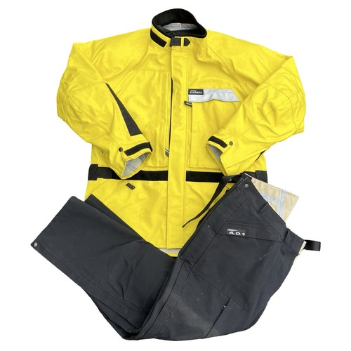 Aerostich Aero Damien Gore Tex Hi Vis Men's XL Jacket & Pants Set Suit Yellow
