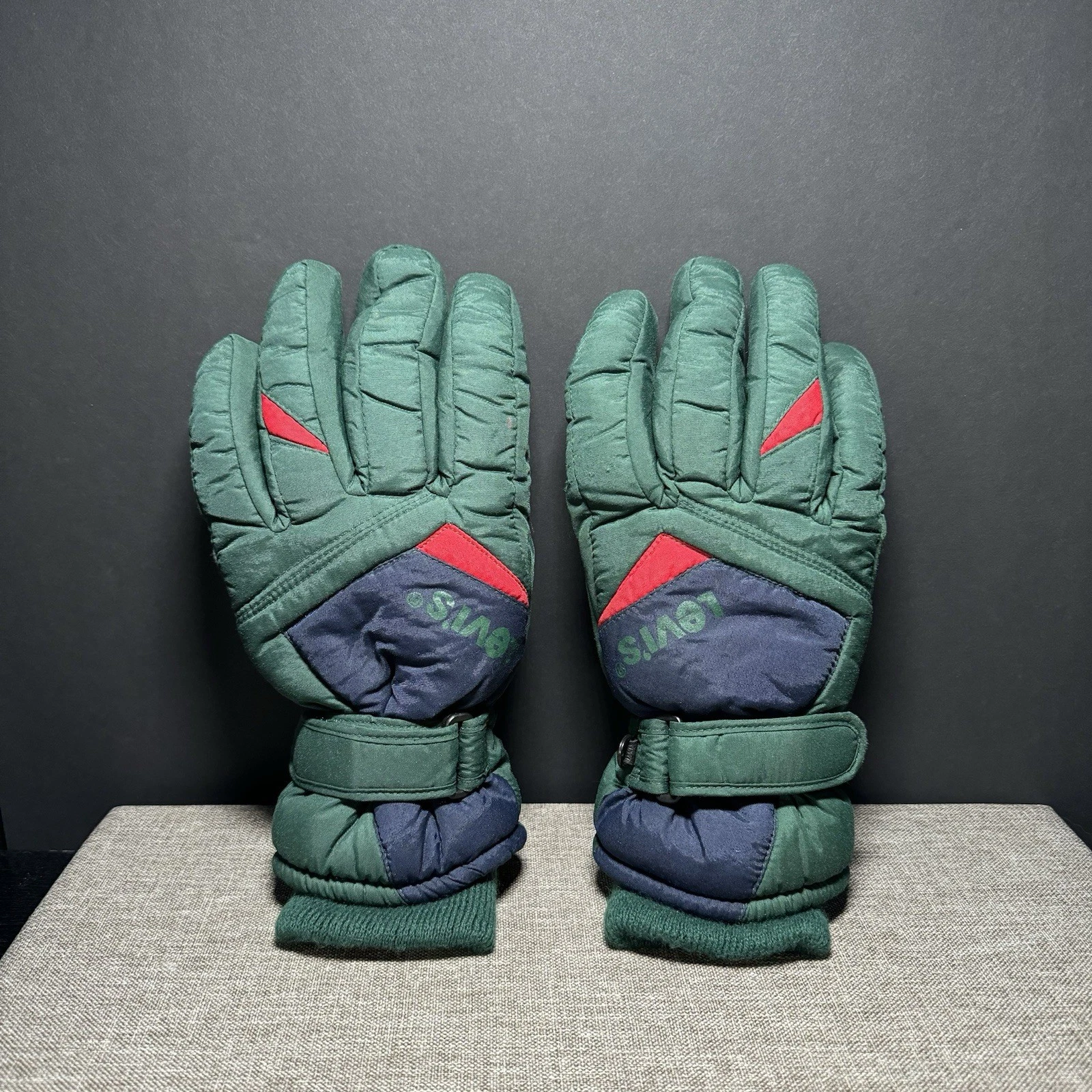 Vintage Levi’s Winter Gloves Thermolite Insulated Size L Nylon Ski Snow Gloves