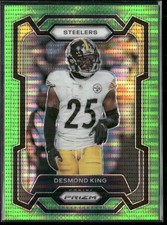 2023 Panini Prizm #118 Desmond King Neon Green Pulsar