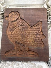 Primitive Carved Wood Mold Springerle Cookie Griffin Bird Rooster 9”x10”