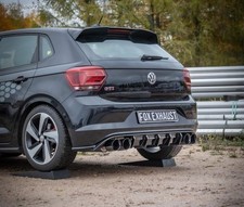 FOX Edelstahl Race-Komplettanlage ab Kat  VW Polo 6 GTI Typ AW je 2x100mm BLACK