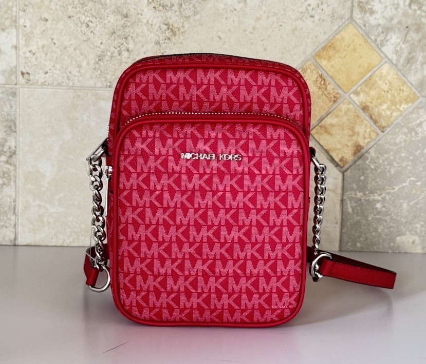 MICHAEL KORS JET SET TRAVEL MEDIUM FLIGHT CHAIN CROSSBODY BAG MK