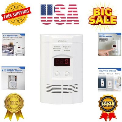 Carbon Monoxide Detector, Propane, Natural, Methane, & Explosive Gas Alarm, P...