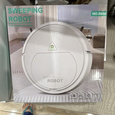 Sweeping Robot 8688 Compact Cordless Bagless Robotic Vacuum Cleaner White