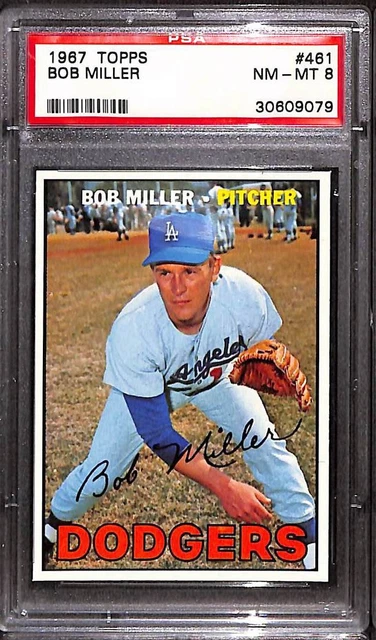 1967 TOPPS #461 BOB MILLER PSA 8 NM-MT 30609079