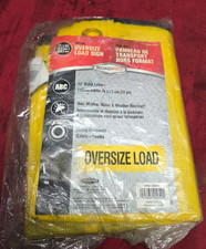 ROADPRO, OVERSIZE LOAD SIGN, - MESH, W/ GROMMET 18" X 84" W/12" BLK LETTERS, NOS