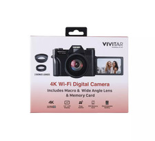 Vivitar 4K Wi-Fi Digital Camera Point Shoot Interchangeable Lens - NEW