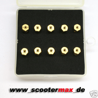 10x Hauptdüse Düsenset Hauptdüsenset für Mikuni Vergaser TM TMX VM Düse 110-155