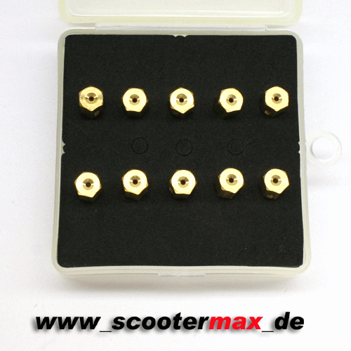 10x Hauptdüse Düsenset Hauptdüsenset Mikuni Vergaser TM TMX VM Düse 100-145 NEU - Picture 1 of 2