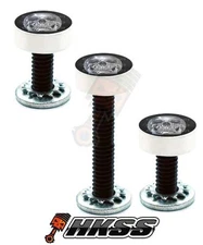 3 Silver Billet Vent Windshield Bolts For 14-Up Harley  - CHROME SKULL BW NQH