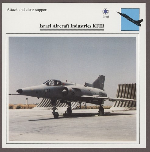 Israel Flugzeugindustrie Kfir Edito Service Kampfflugzeug Flugzeug Militär Karte Israel