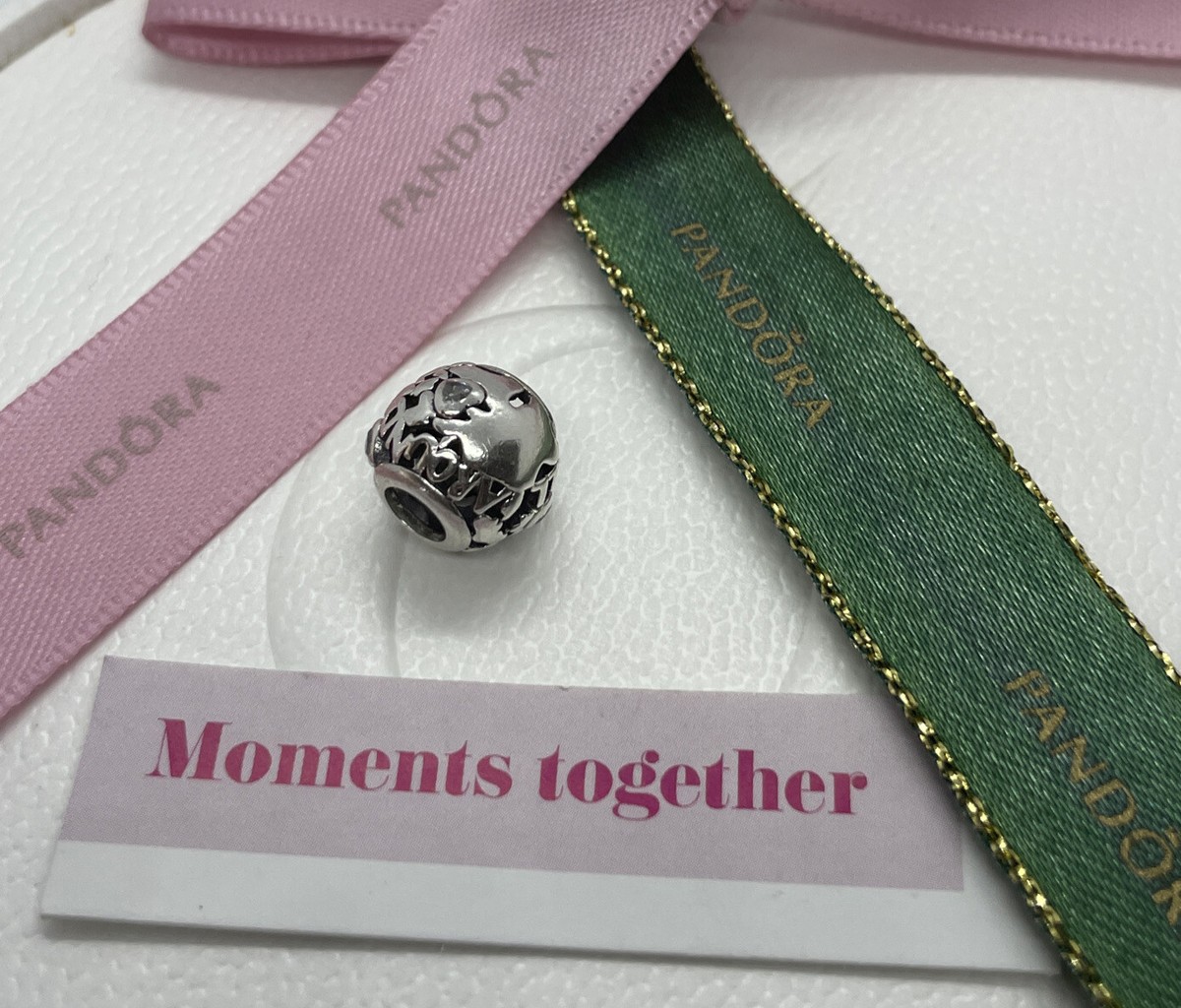 Pandora Openwork Travel The World Globe Heart CZ Charm #791718CZ