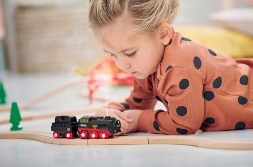 BRIO World 33884 batteriebetriebene Dampfeisenbahn Holz pädagogisches Spielzeug Geschenk Kleinkind - Bild 7 von 8