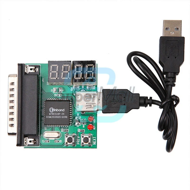 Powerful 4-Digit PC Analyzer Diagnostic Motherboard Tester USB Post Test Card - Bild 2 von 4