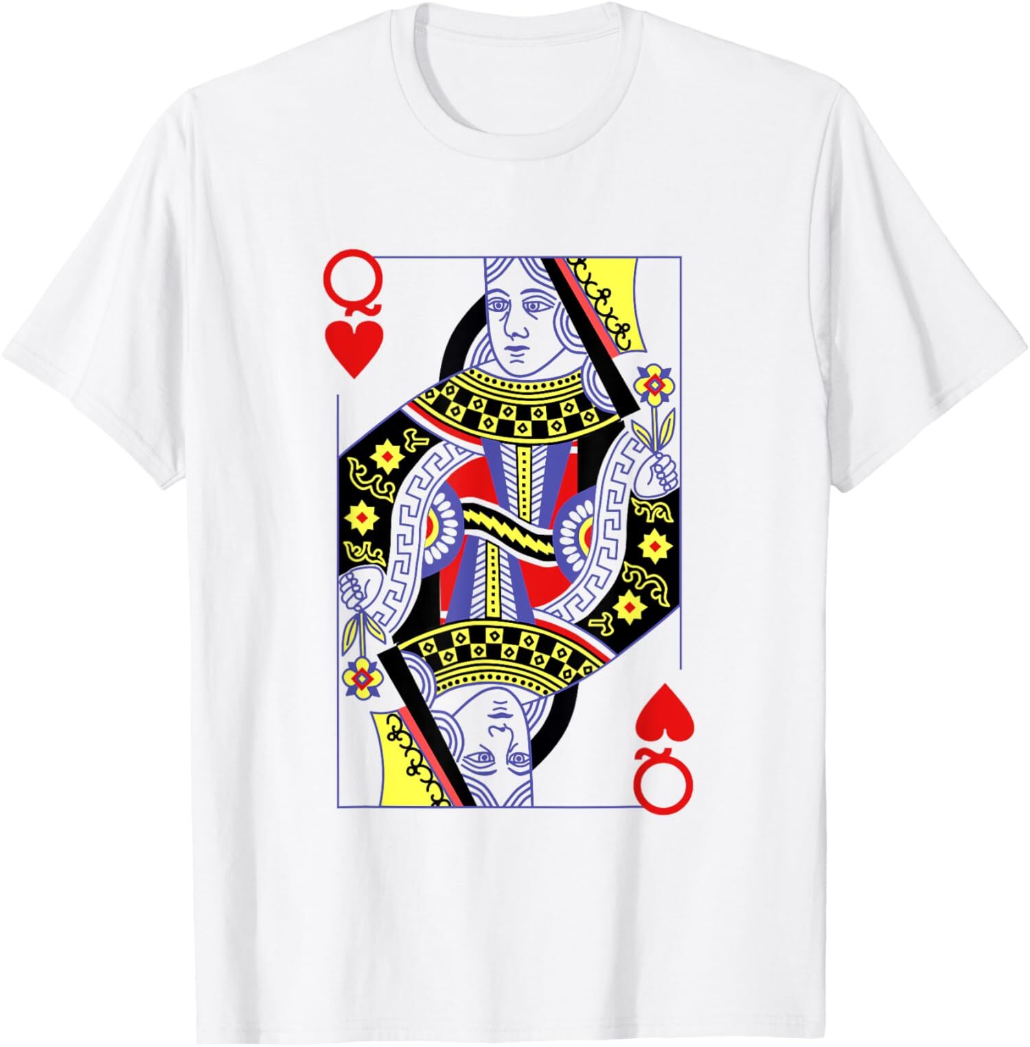 NEW LIMITED Queen Of Hearts Deck Of Cards Playing Cards Halloween Poker T-Shirt