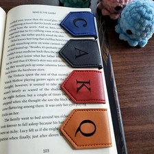 Leather Magnetic Bookmark, Personalized gift- Perfect Reader Gift for booklover