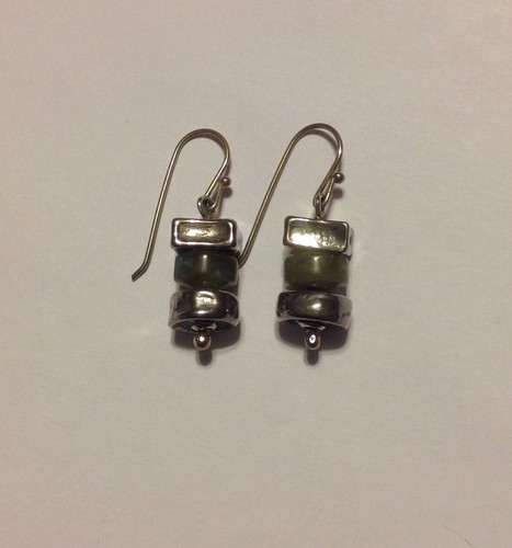 RAROS PENDIENTES APILADOS SILPADA NIOB plata esterlina labradorita martillos W0724 - Imagen 7 de 12