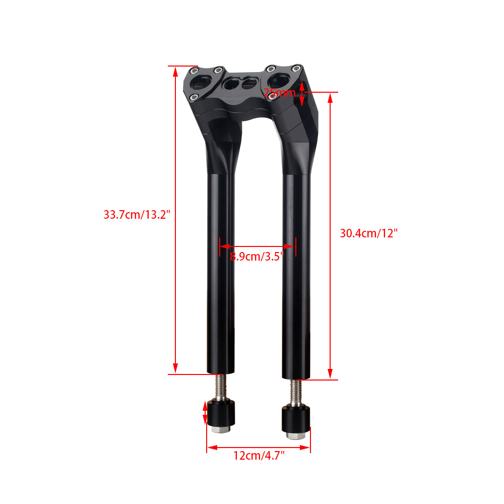 For Harley Dyna Softail 1" Club Style Pullback Modular Handlebar Tall Risers Kit