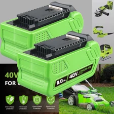 2PCS 40V 8.0Ah Lithium Battery For Greenworks 40V G-MAX System Tools 29472 29462