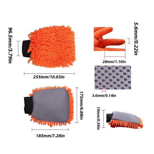 Chenille Microfiber Premium Car Wash Mitt Scratch-Free Auto Wash Mitt - Picture 11 of 15