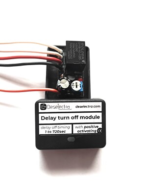 Delay Car Amp Stereo Turn Off Timer Switch, 1-720s, 12V 20A Boxed Positive Start