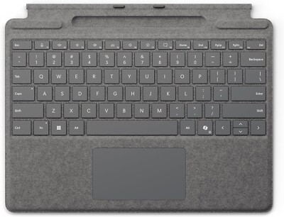 Microsoft Surface Pro Copilot Keyboard w- Pen Storage,  Pro 11 9 8 - Platinum