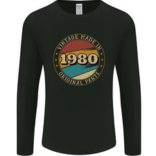 46th Birthday Vintage Made In 1980 Mens Long Sleeve T-Shirt