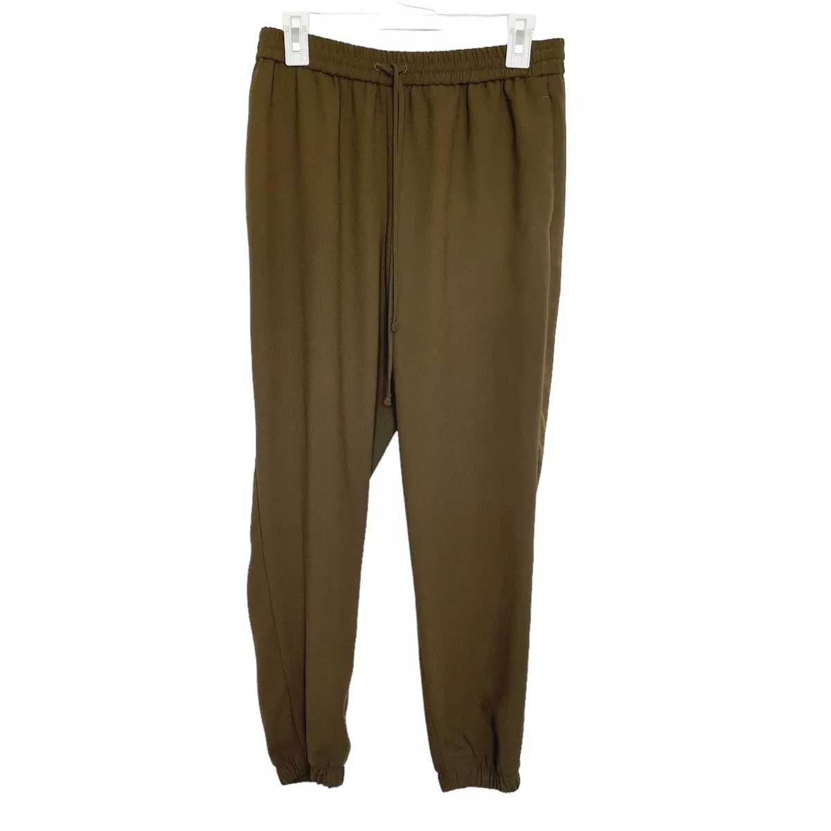 Express Pants Grandmacore Green Joggers Drawstring Ankle Mid Rise