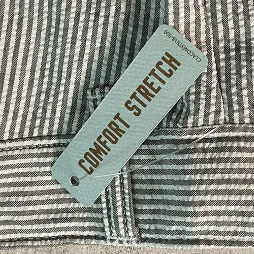 NEW Class Club Modern fit Adjustable Waist Seersucker Shorts Gray White Boys 10 - Picture 9 of 9