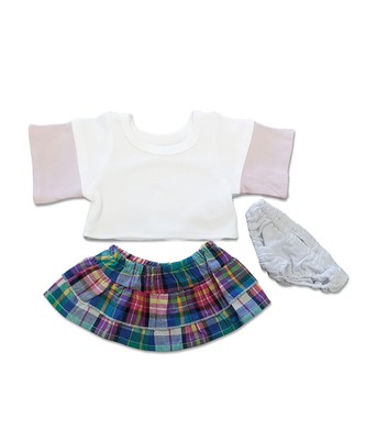 Stripe Teddy Bear Skirt and Top Teddy Bear Clothes Fits Most 14''-18'' Build-a-bea