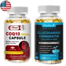 Glucosamine Chondroitin MSM /CoQ10 300mg Softgels Strength Joint Support