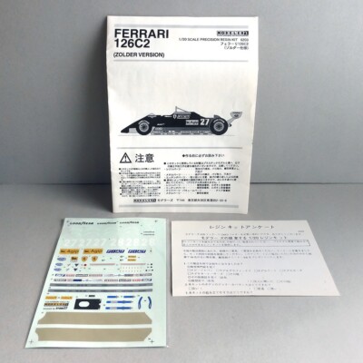 Rare Modeler's Ferrari 126C2 Zolder version 1/20 Precision Resin