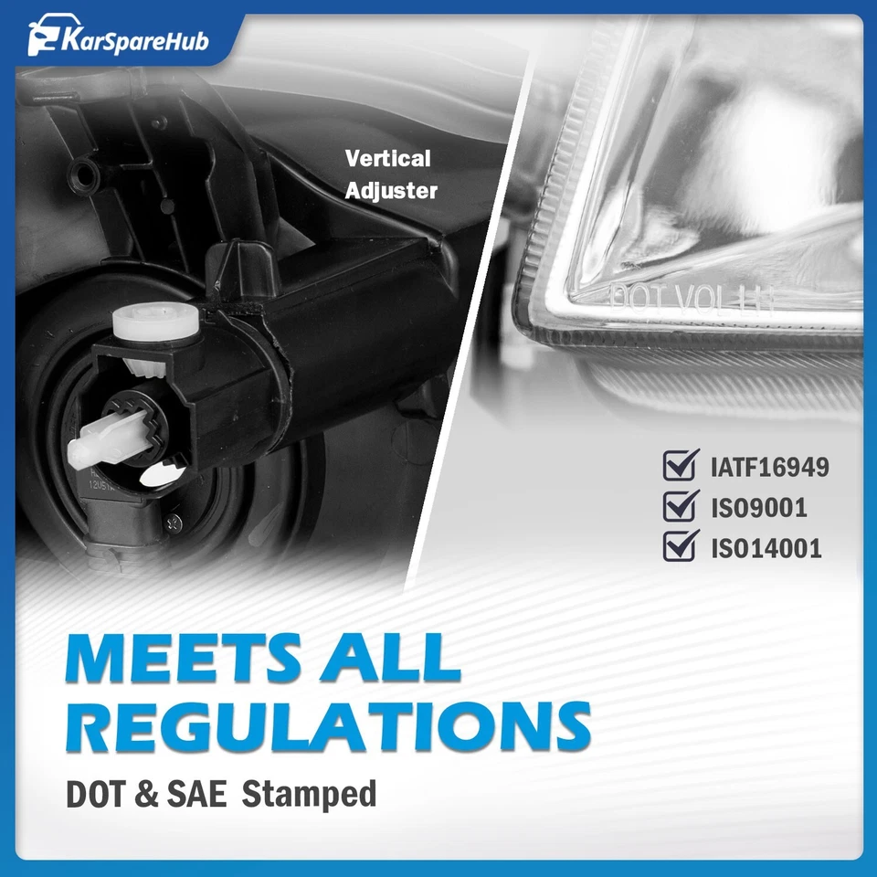 For 2006 2007 2008 Toyota RAV4 Headlights Chrome Headlamps with Bulbs Left+Right Foto 3 de 4